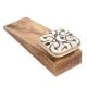 2 Pieces Black Sea Shell Square Ceramic Wooden Door Stopper